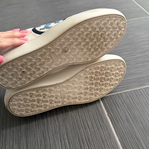 Tory Burch White and Blue Sneakers size 8.5 - Picture 7 of 8